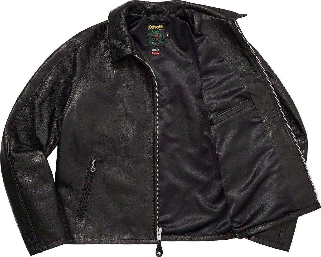 Supreme®/Schott® Leather Racer Jacket view 13
